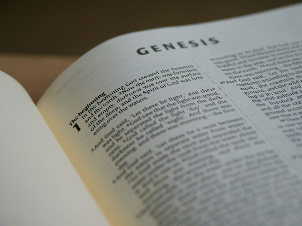 Photo of Genesis, the creation myth found in the Bible