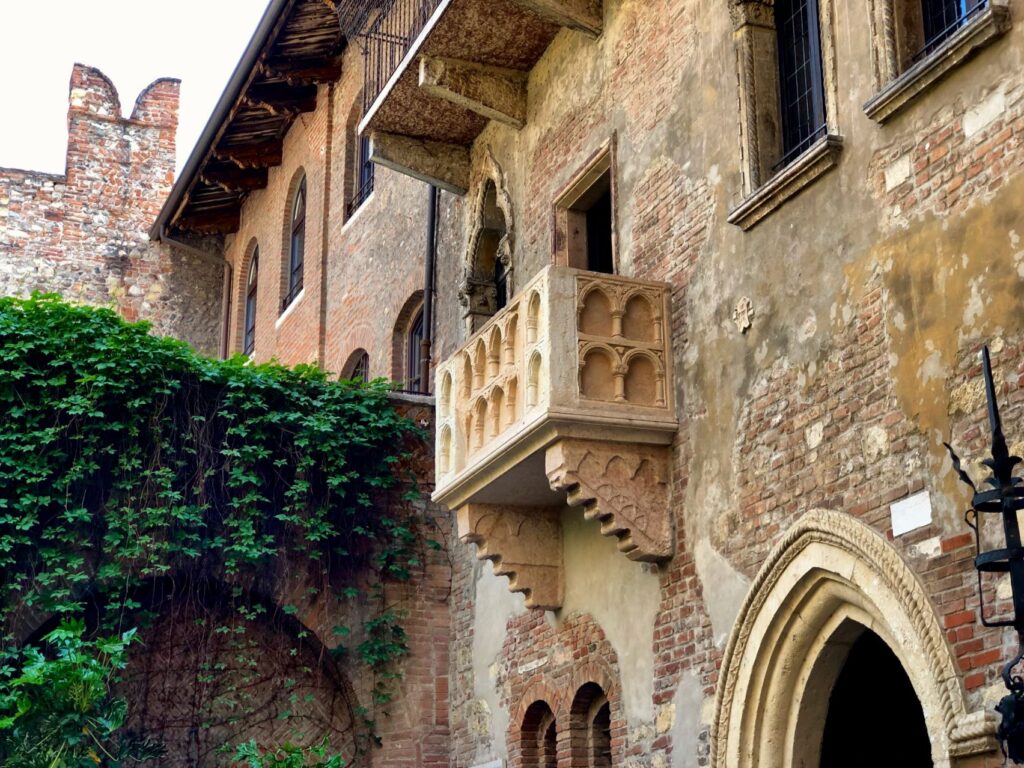 The balcony from Romeo and Juliet, forbidden love